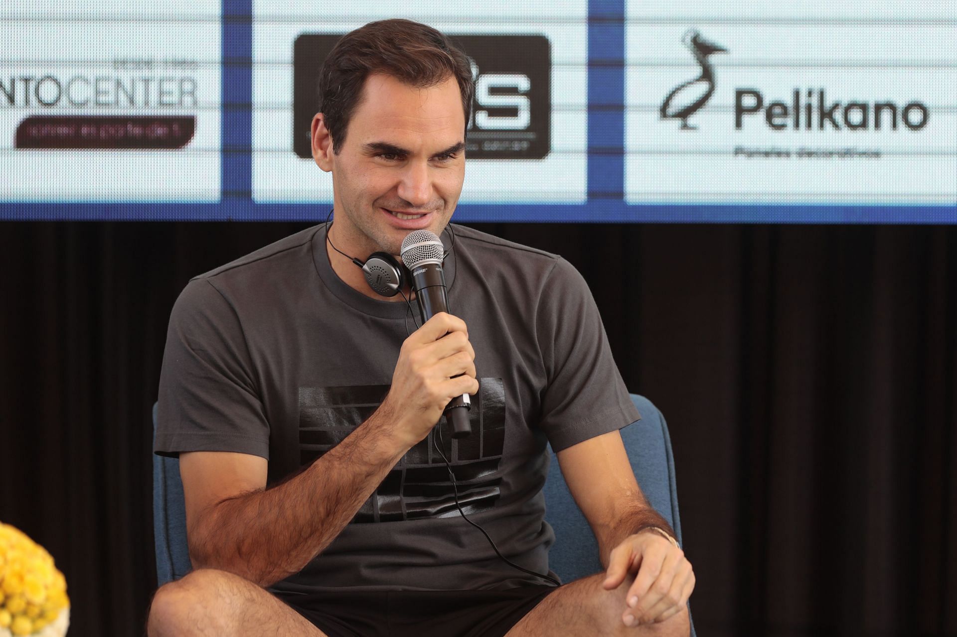 Roger Federer pictured at an event [Source: Getty]