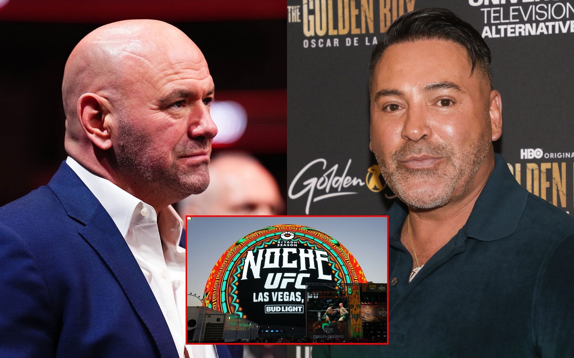 Oscar De La Hoya (right) dismisses Dana White