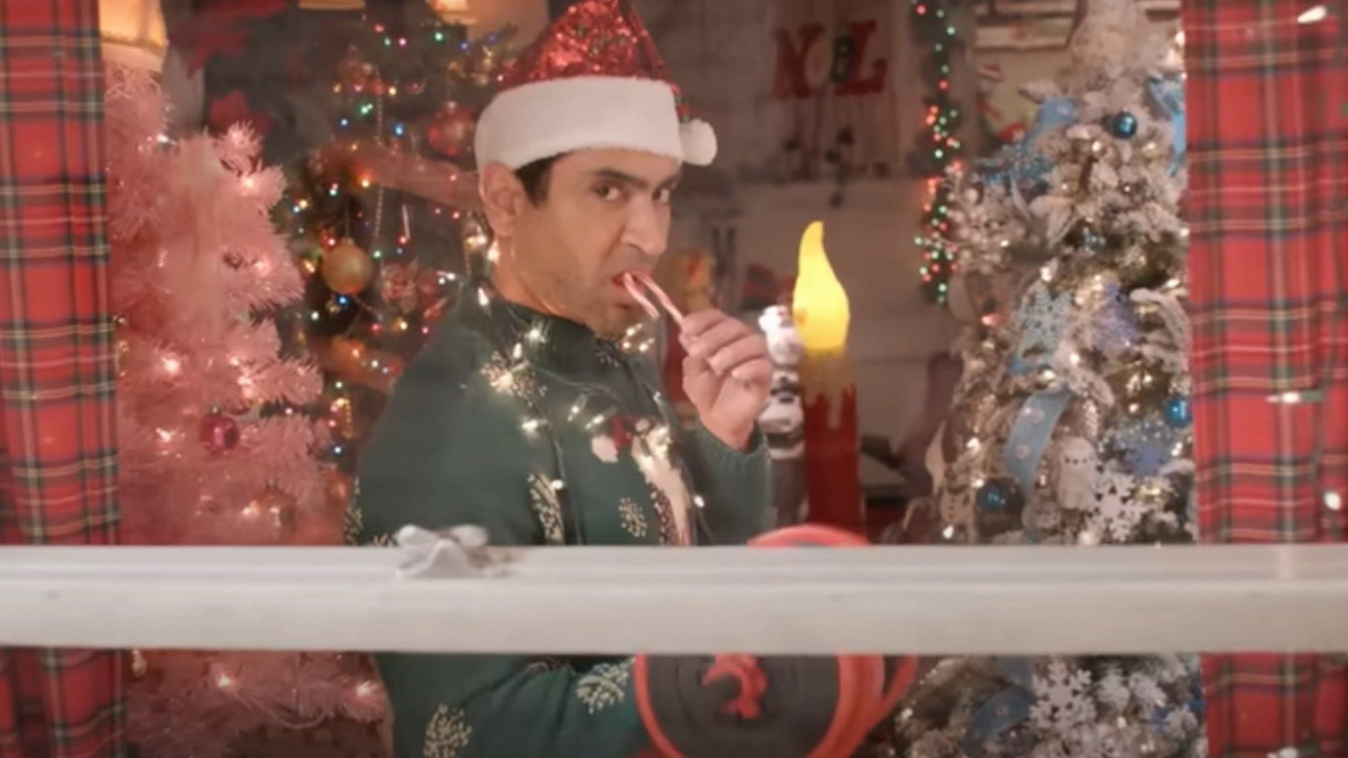 An image of Kumail Nanjiani from the series (Image via Hulu, Only Murders in the Building season 4 trailer, 01:22)