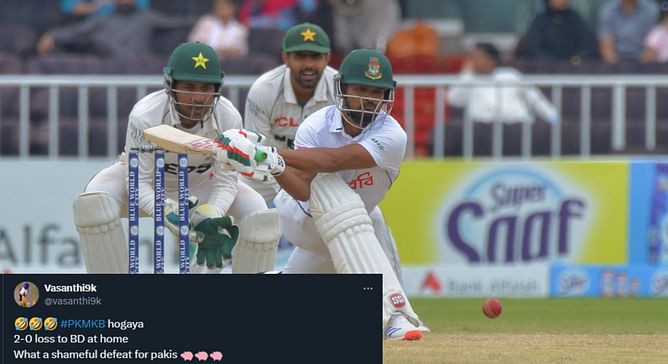 "What a shameful defeat" - Fans react as Bangladesh beat Pakistan by 6 wickets to clinch Test series 2-0