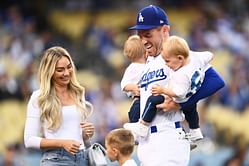 Freddie Freeman's wife Chelsea reacts to husband tying legendary Babe Ruth’s milestone