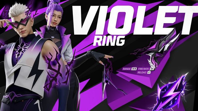 Free Fire Violet Ring event rewards: Violet Vortex Bundle, Violet Voltage Bundle, and more