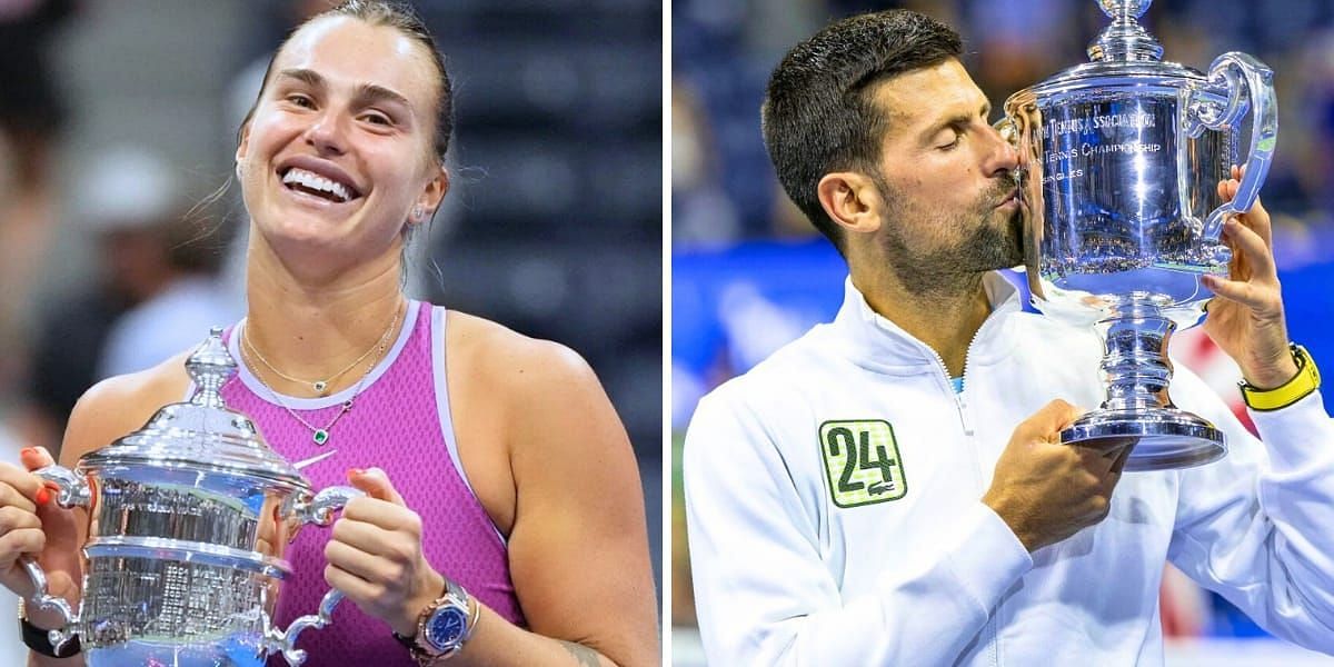 Aryna Sabalenka (L) &amp; Novak Djokovic (R) (Image source: GETTY)