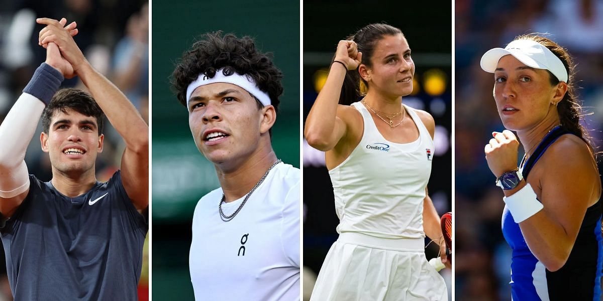 Carlos Alcaraz, Ben Shelton, Emma Navarro, Jessica Pegula. Source: Getty