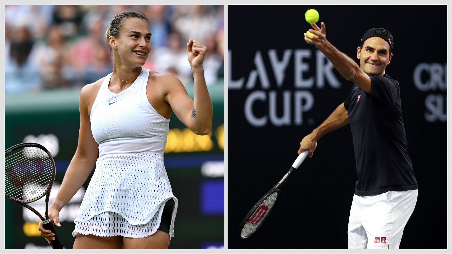 Aryna Sabalenka and Roger Federer