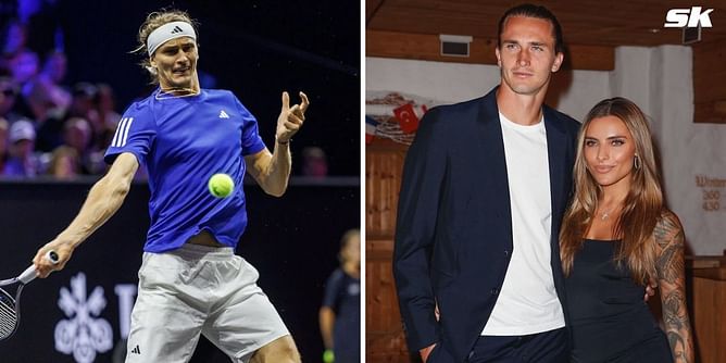 Alexander Zverev's girlfriend Sophia Thomalla cheers German on from the sidelines at Laver Cup 2024