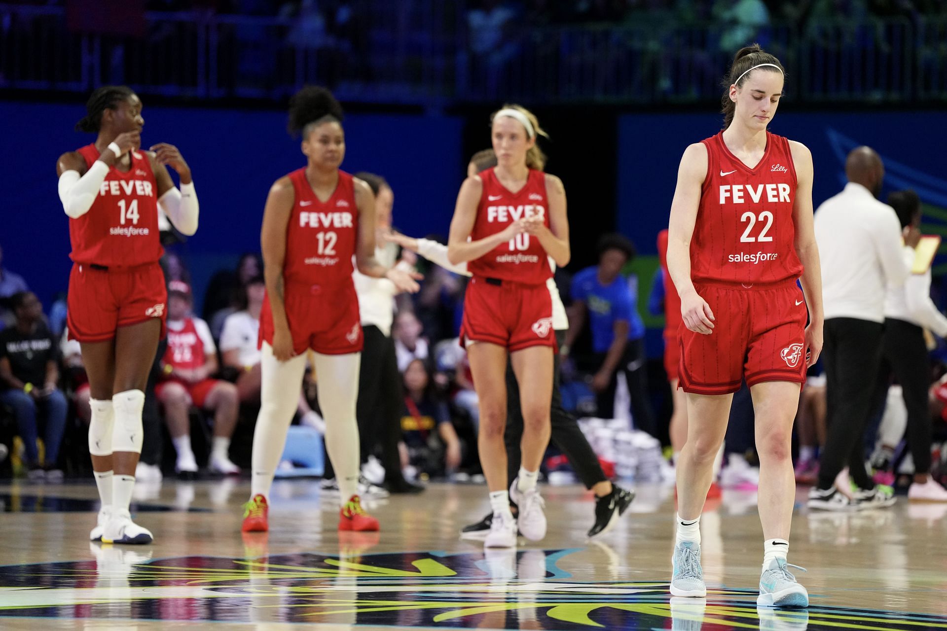 Caitlin Clark and her Indiana Fever teammates - Source: Getty