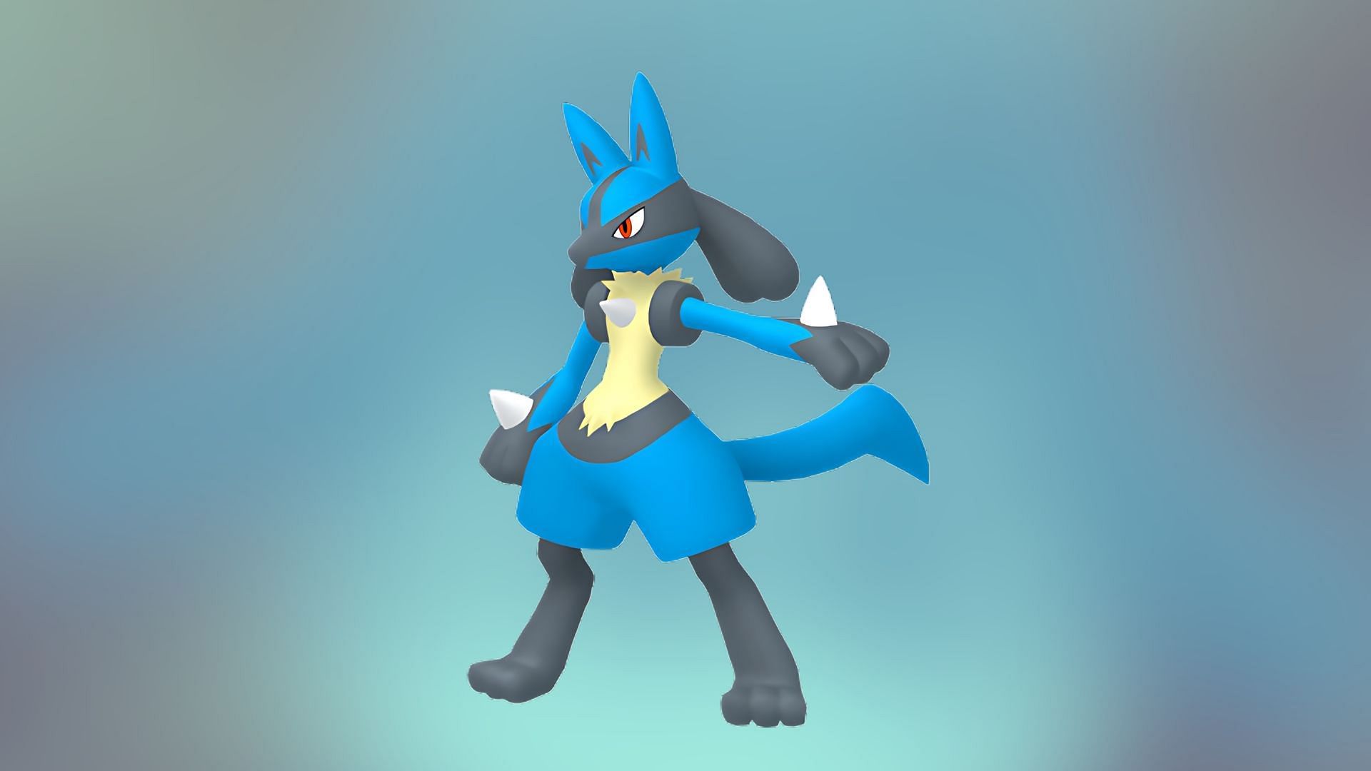 Lucario, as seen in Pokemon GO (Image via TPC)