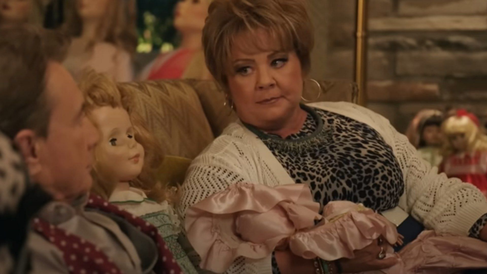 Melissa McCarthy seen in an image from the show&#039;s trailer (Image via Hulu, Only Murders in the Building season 4 trailer, 02:00)