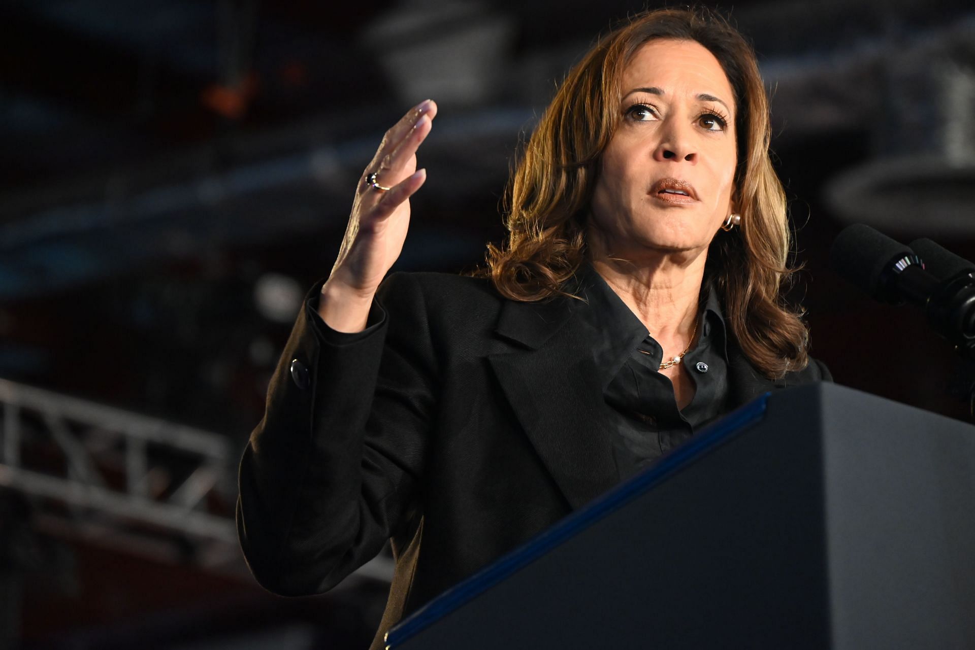 Democratic presidential candidate Kamala Harris&#039; campaign event in Pennsylvania (Photo by Kyle Mazza/Anadolu via Getty Images)