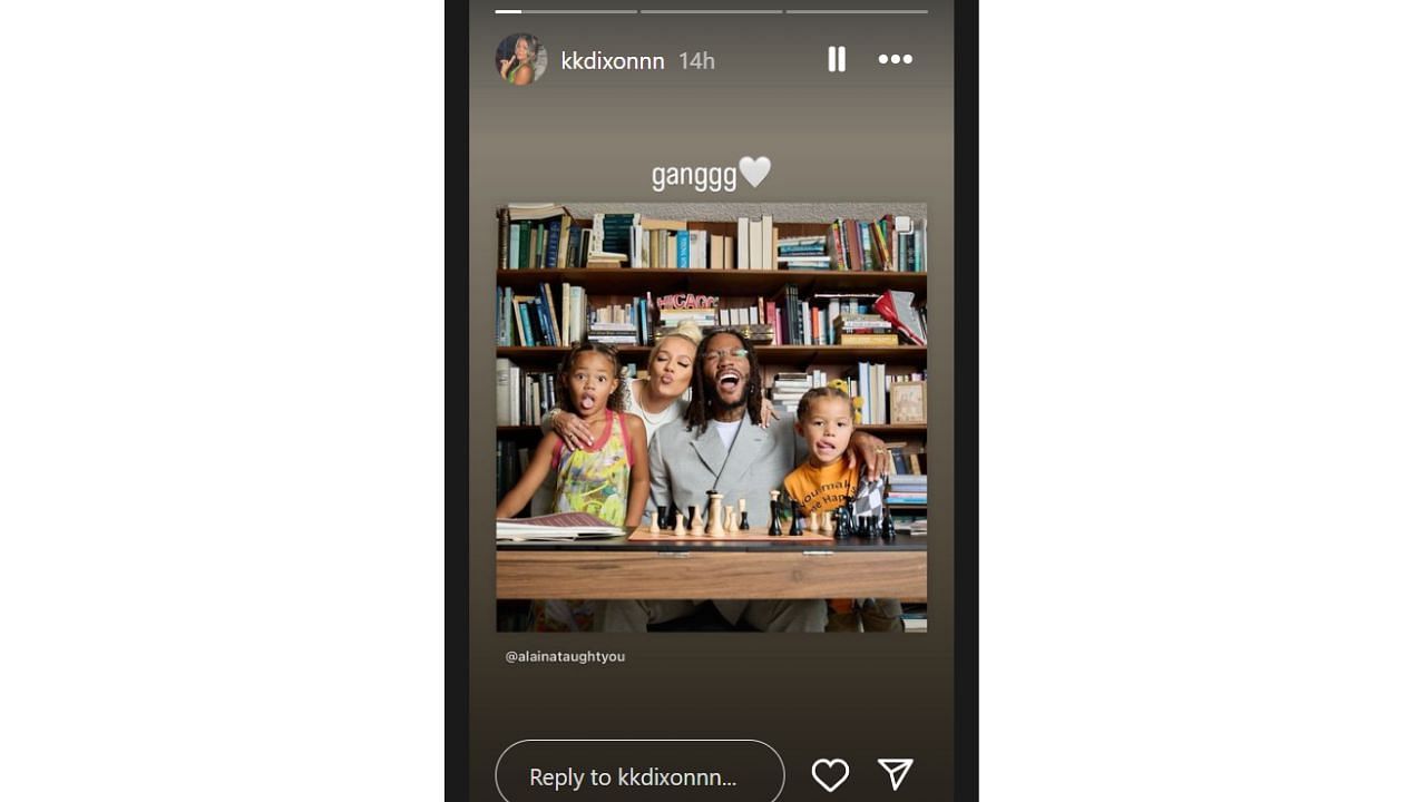 KK Dixon reacts to Alaina Anderson&#039;s IG post via an IG story. [photo: @kkdixonnn/IG]