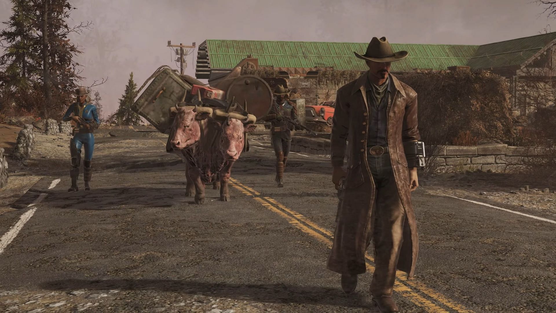 The Brahmins are still loading up (Image via Bethesda)