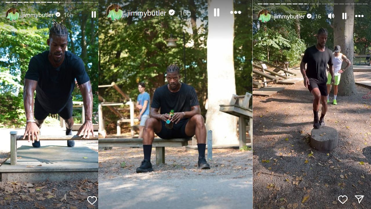 Jimmy Butler shares on Instagram he is training in Sweden. [photo: @jimmybutler/IG]