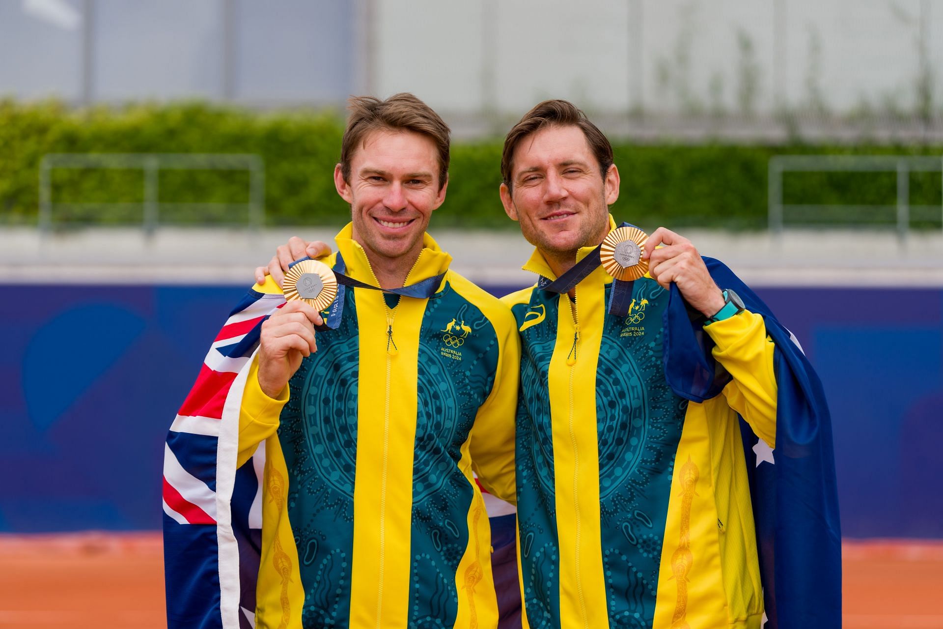 John Peers (left) at the Olympic Games Paris 2024: Day 8 (Source: Getty)