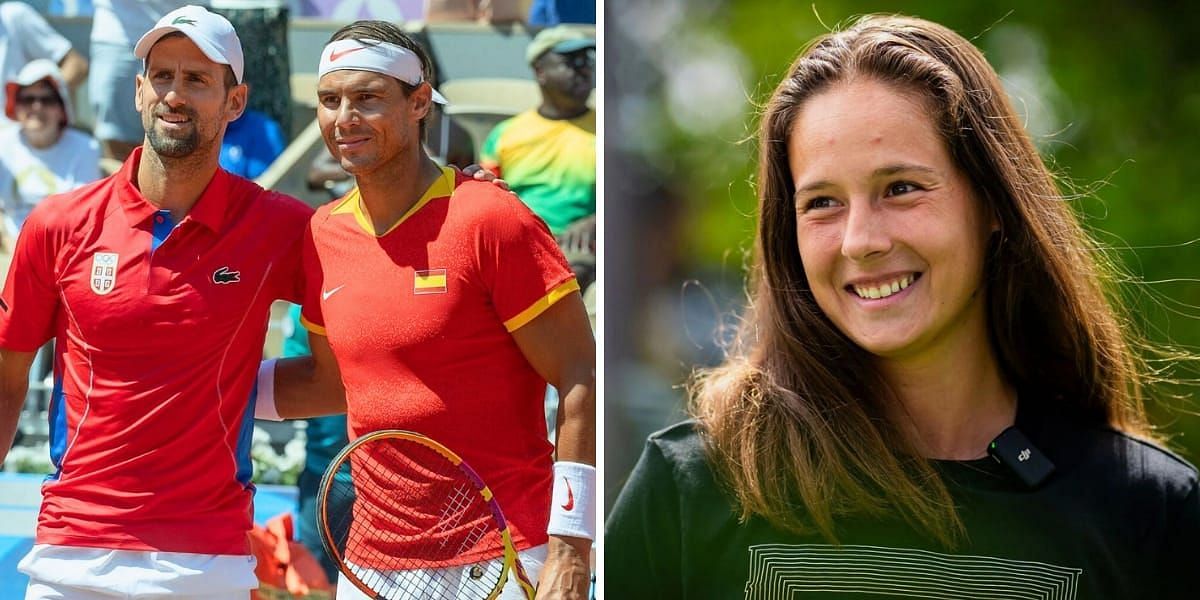 Novak Djokovic and Rafael Nadal (L) &amp; Daria Kasatkina (R) (Image source: GETTY)