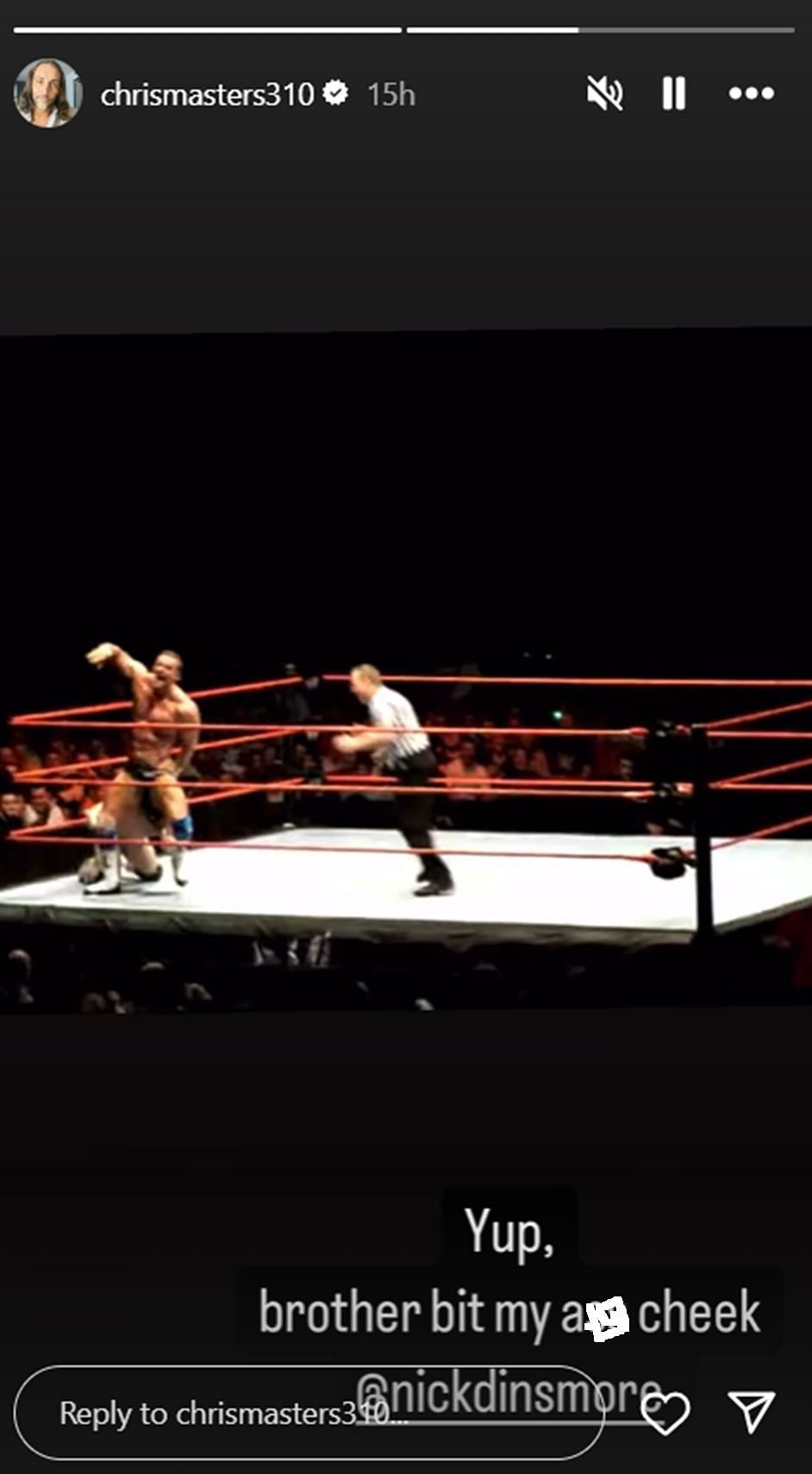 Chris Masters vs. Eugene! [Screengrab via Masters&#039; IG]