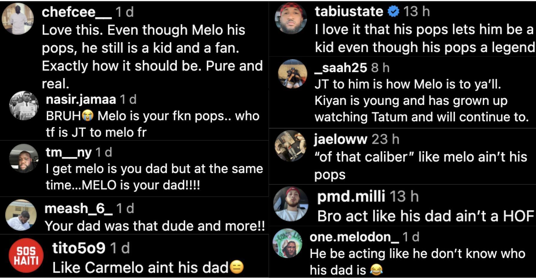 Fan reactions to Kiyan Anthony meeting Jayson Tatum (Credit: Instagram/@overtime)