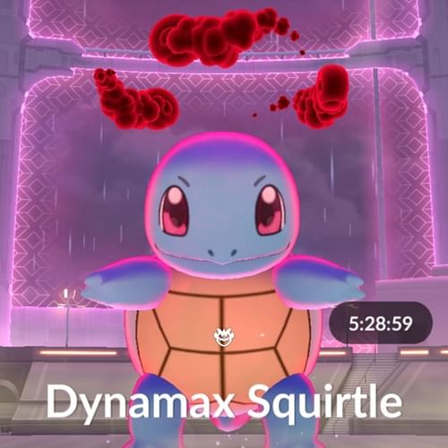 Dynamax Squirtle in a Pokemon GO Max Battle (Image via The Pokemon Company)