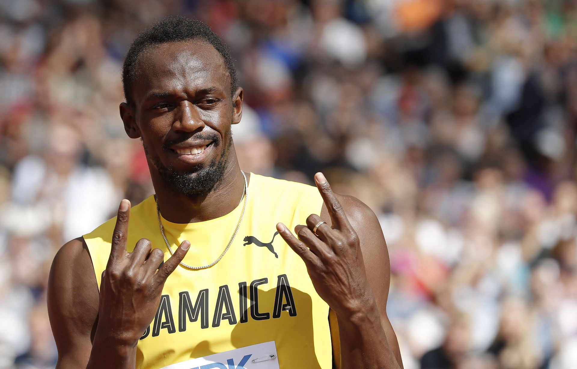 Usain Bolt on the ninth day of the 2017 World Athletics Championships (Image via: Getty Images)