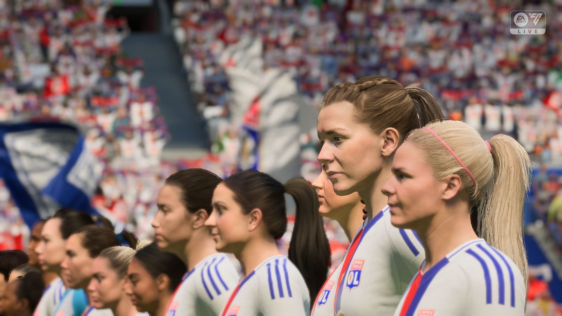 Lyon Feminin squad in EA FC 25 (Image via EA Sports)