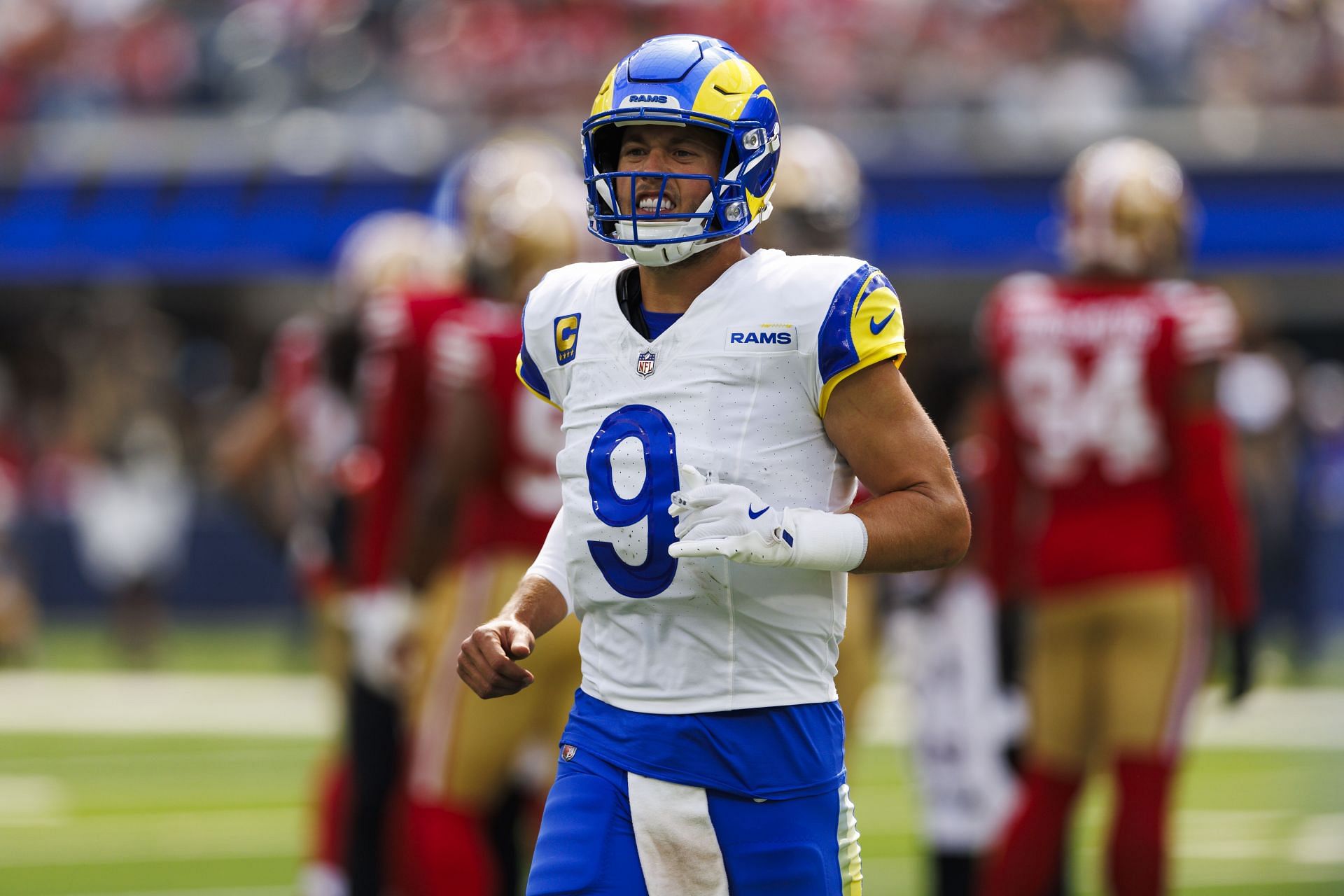 Matthew Stafford at San Francisco 49ers v Los Angeles Rams - Source: Getty