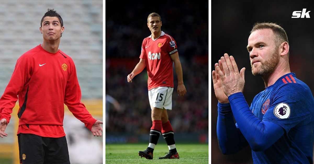 From left to right: Cristiano Ronaldo, Nemanja Vidic, Wayne Rooney