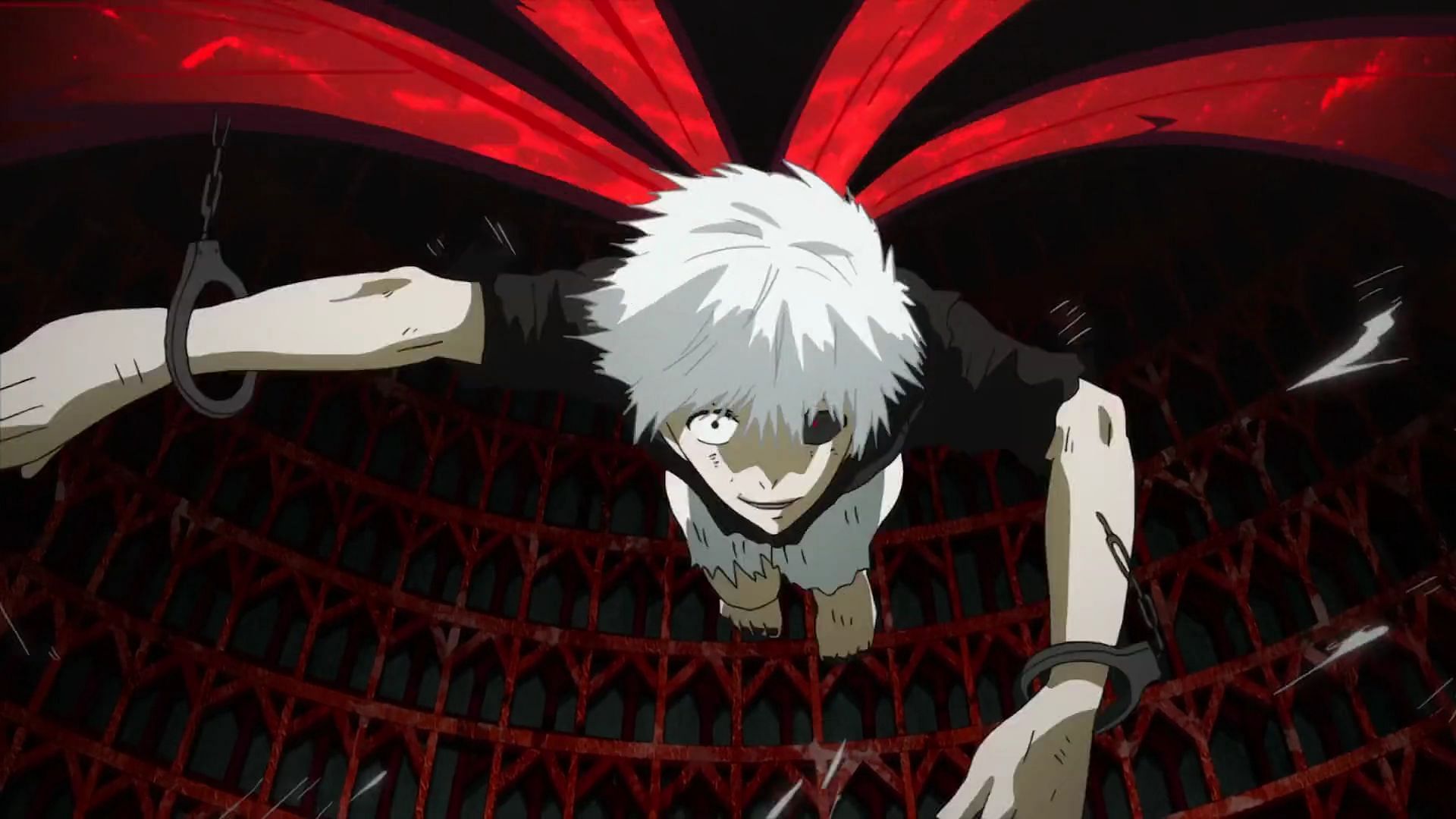 Ken Kaneki&#039;s evolution after Jason&#039;s torture (Image via Studio Pierrot)