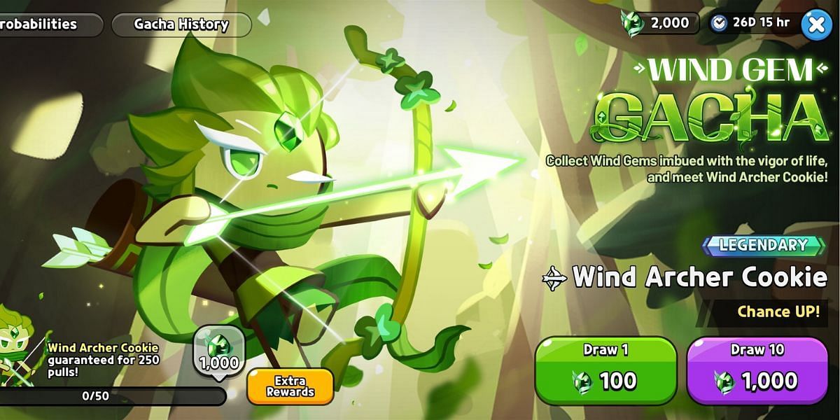 Wind Gem Gacha in Cookie Run Kingdom (Image via Devsisters)