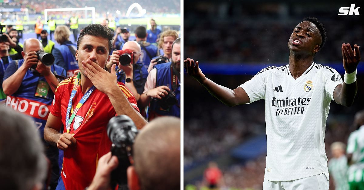 Rodri is battling Vinicius Junior for the Ballon d&rsquo;Or trophy this year