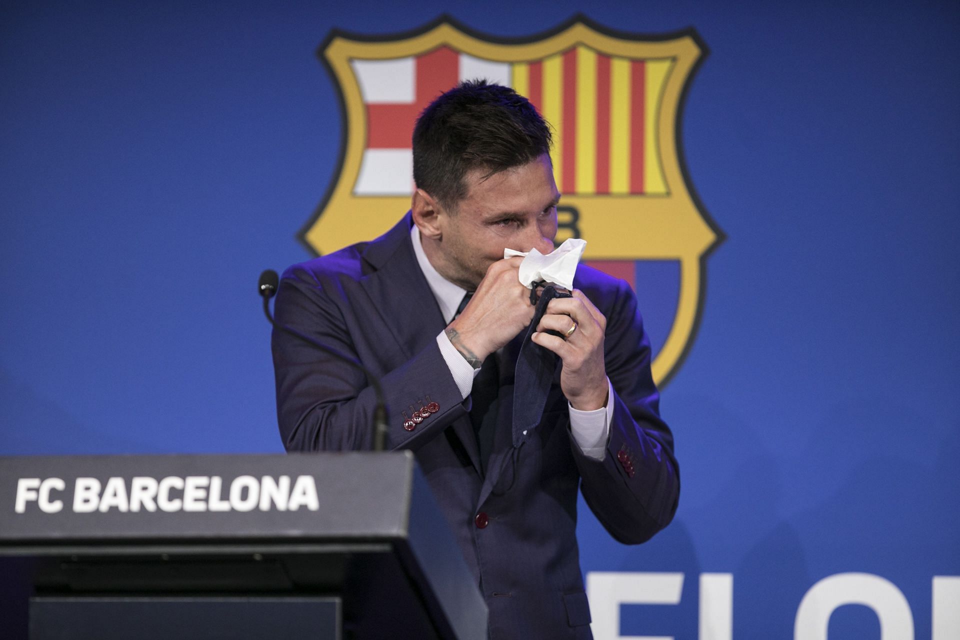 Lionel Messi's final press conference for Barcelona - Source: Getty