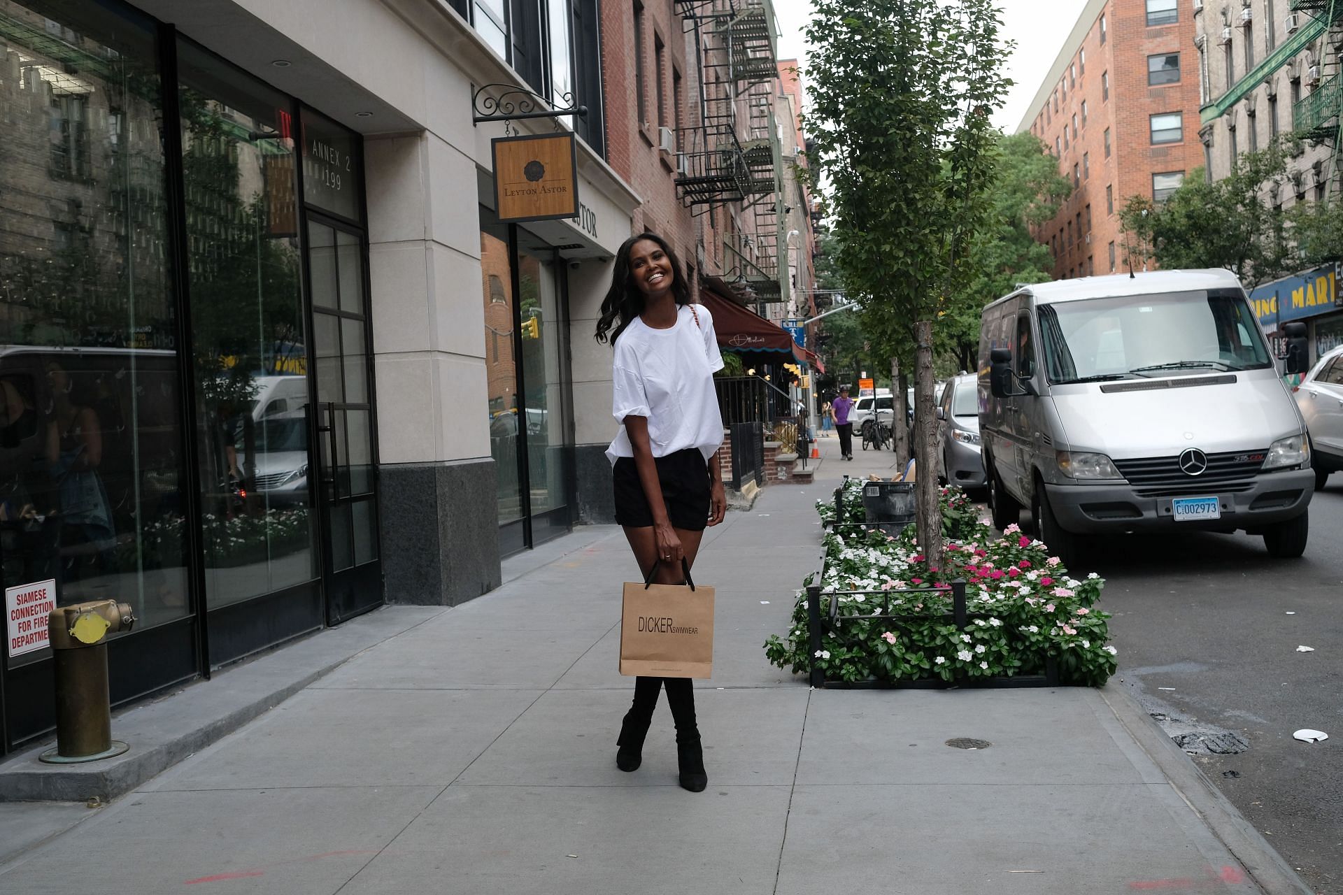 Ubah Hassan attends the Dicker Swimwear Pop-Up Shop Launch (Image via Getty)