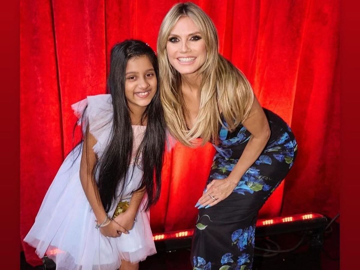 Pranysqa Mishra and Hedi Klum from AGT (Image via Instagram/@pranysqa.mishra)