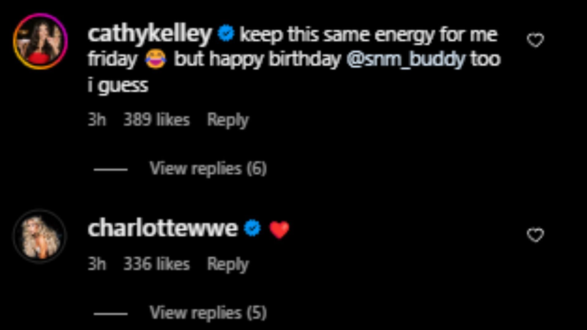 The two stars reacted immediately (Credit: Instagram)