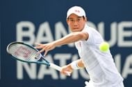 Nishikori unleashes a forehand in the National Bank Open - Source: Getty