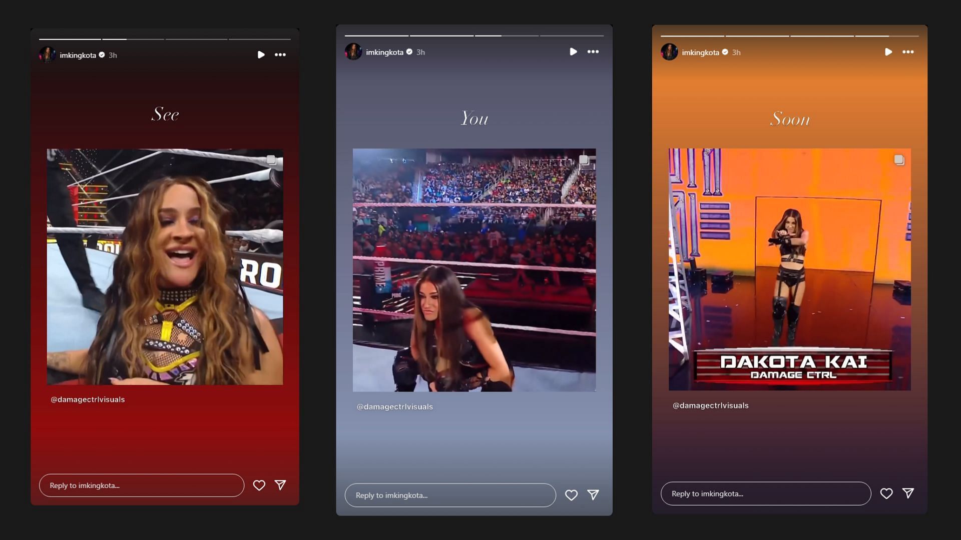 Dakota Kai&#039;s cryptic message. [Image credits: Screenshots from Kai&#039;s Instagram stories]