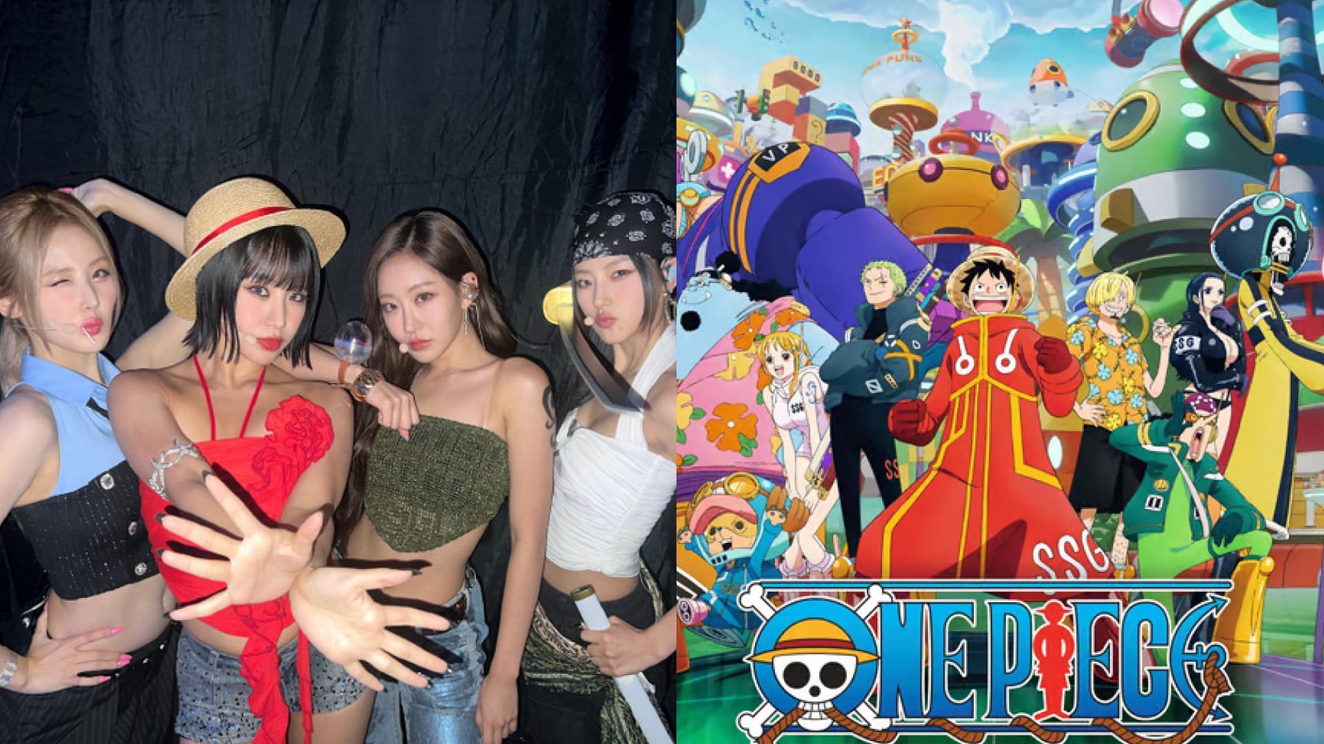 KISS OF LIFE pays homage to One Piece at The Fact Music Awards (Image via X/@KISSOFLIFE_S2, Toei Animation)