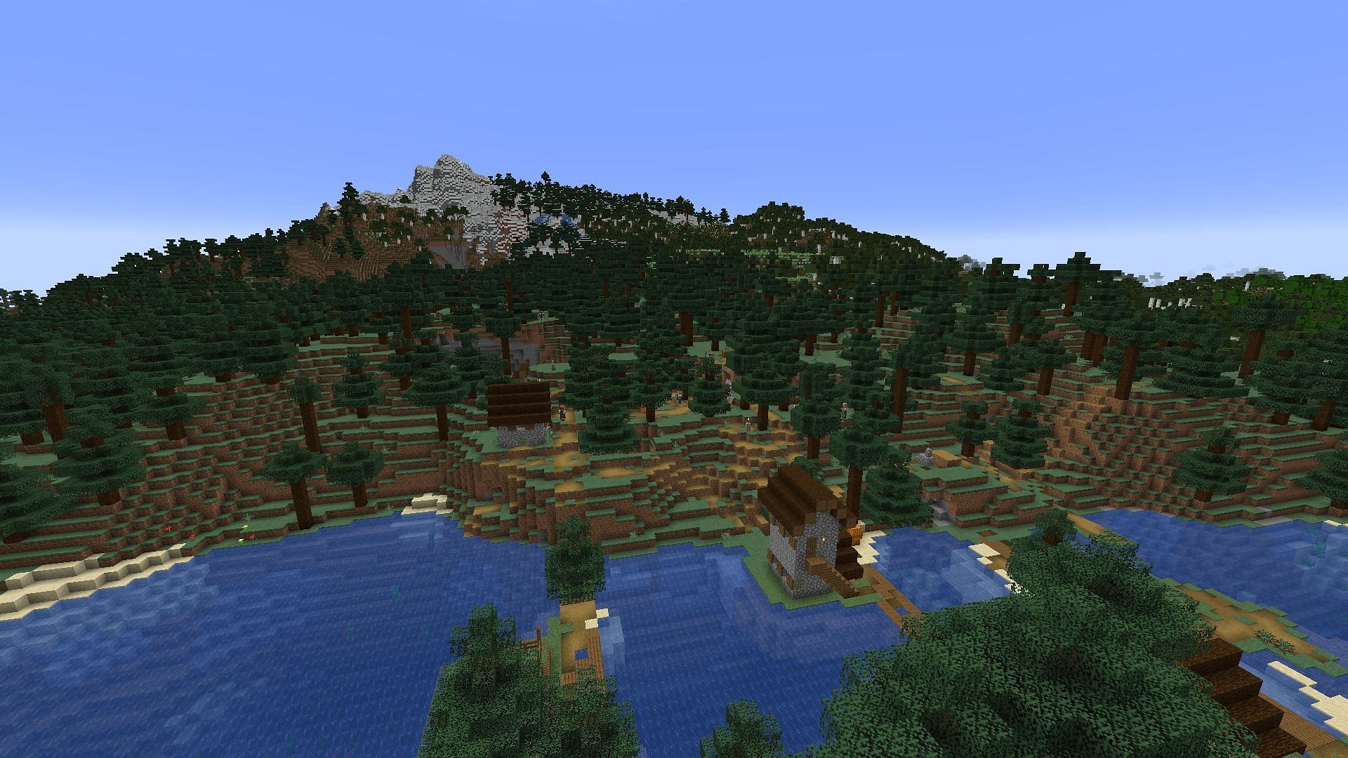 A tiaga village (Image via Mojang)