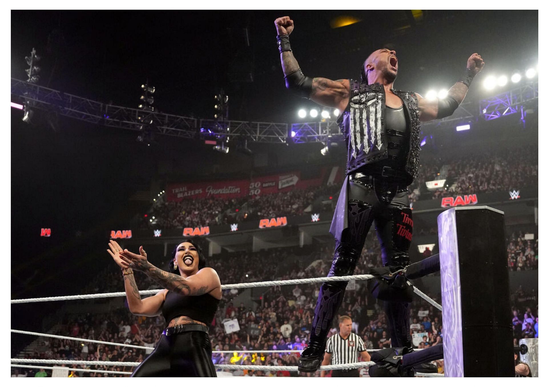 The Terror Twins Damian Priest and Rhea Ripley (Photo credit: WWE.com)