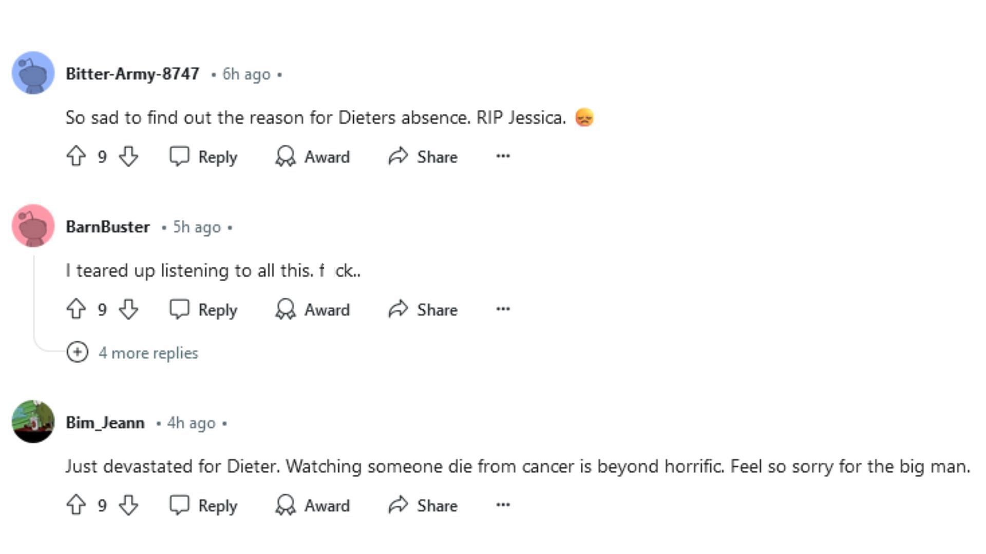 Netizens extended support to Dieter (Reddit / Bitter-Army-8747 / BarnBuster / Bim_Jeann)