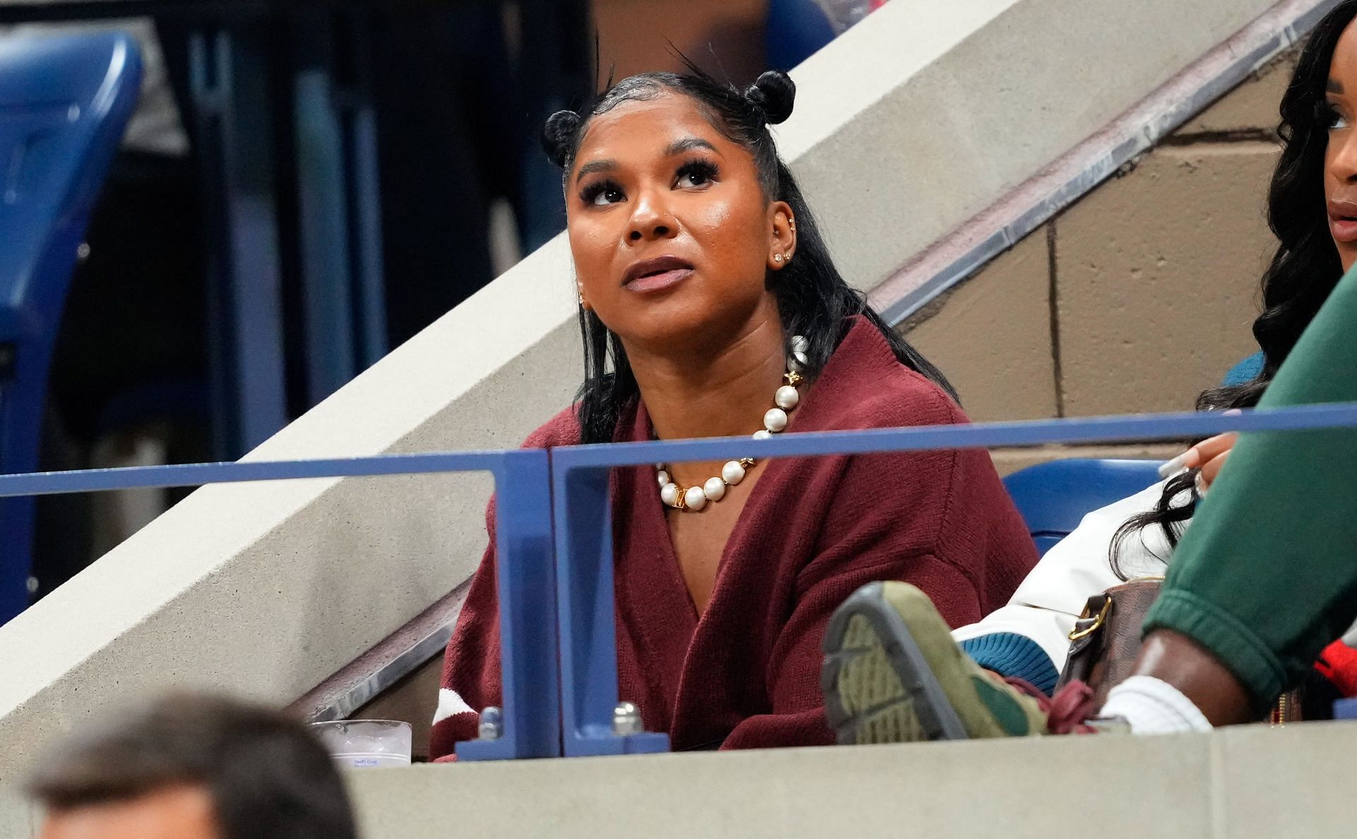 Jordan Chiles in attendance at the 2024 US Open (Image via Getty Images)