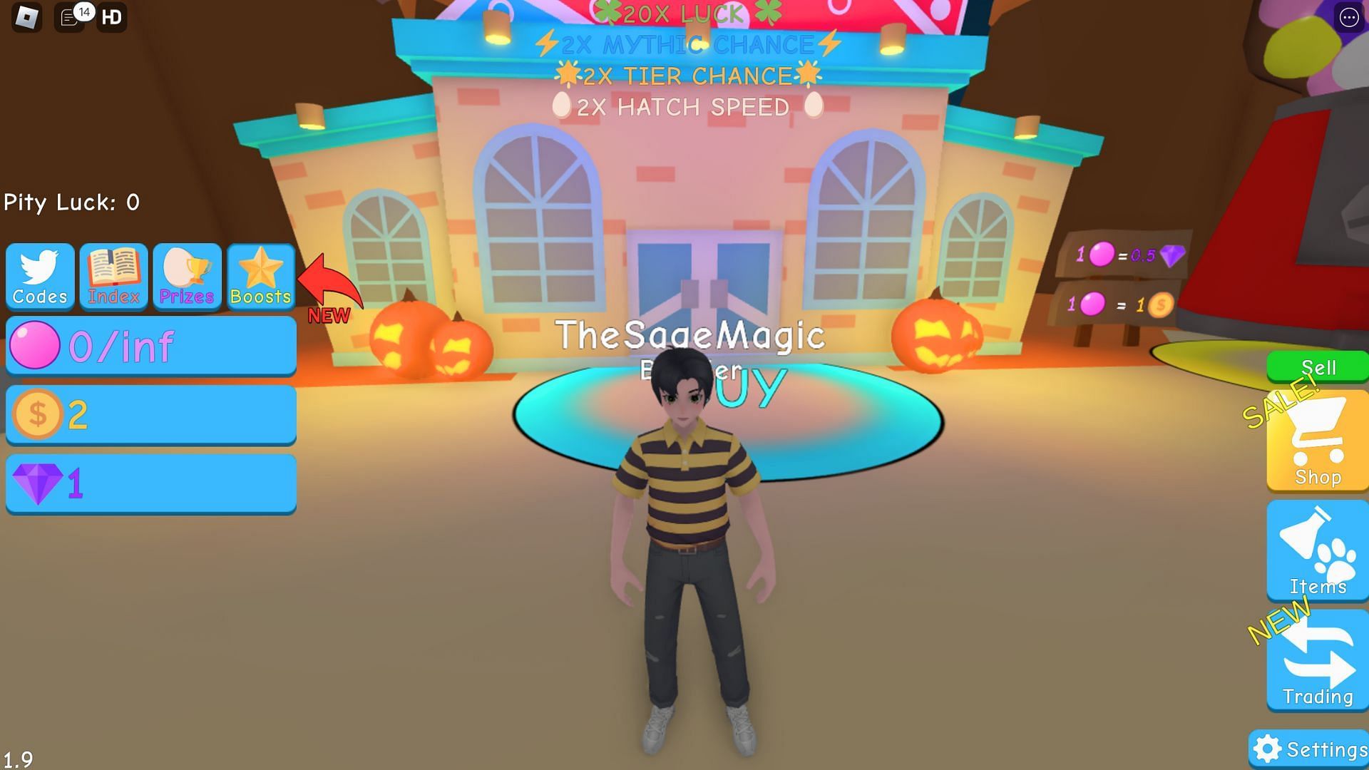 Start hatching eggs for pets (Image via Roblox)