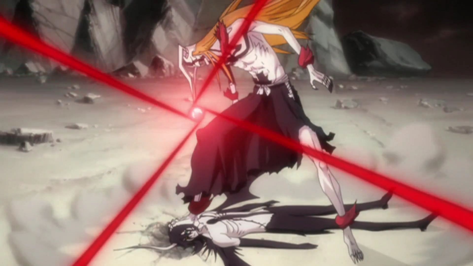 Ichigo&#039;s Vasto Lorde defeats Ulquiorra (Image via Studio Pierrot)