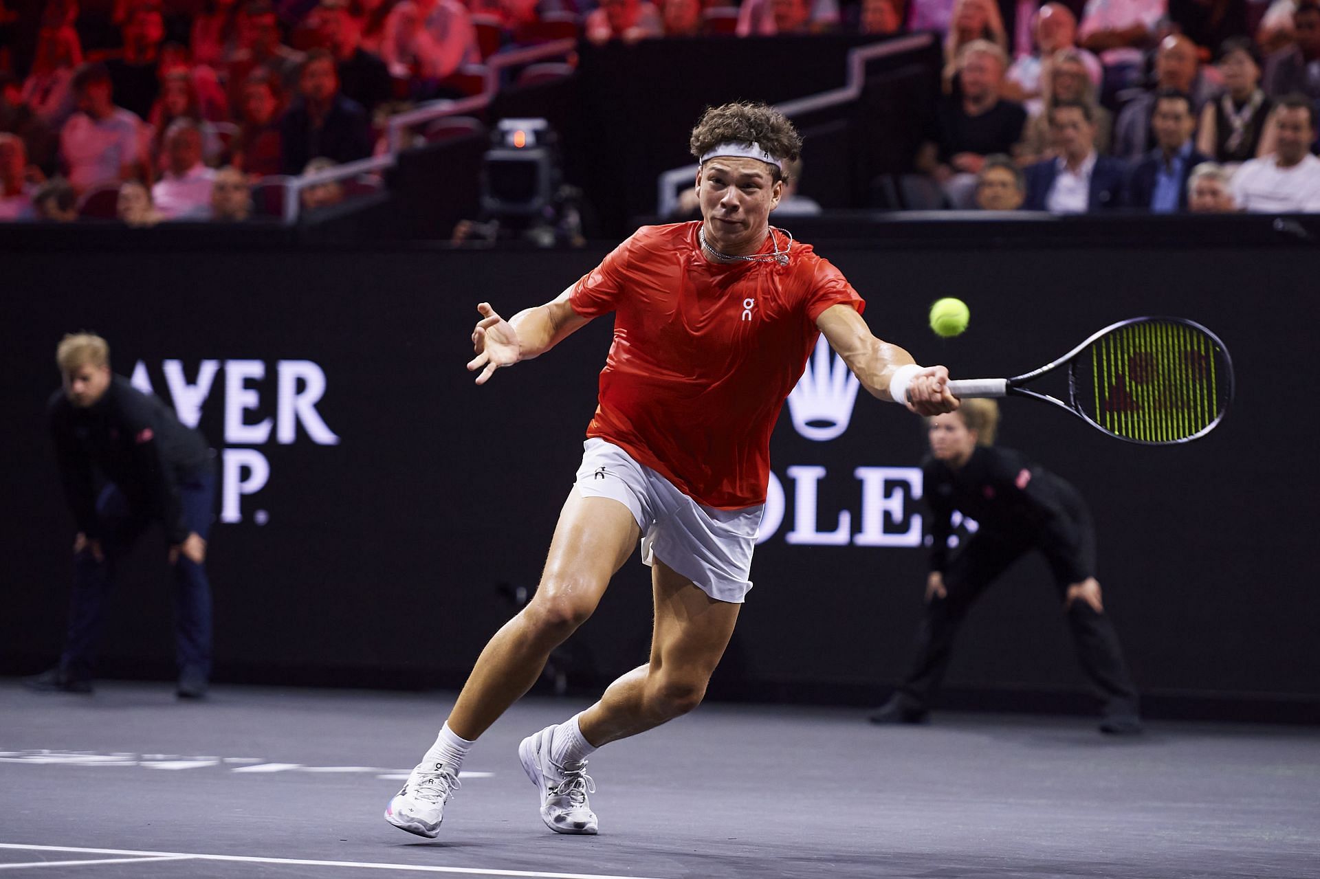 Ben Shelton in action at the 2024 Laver Cup (Picture: Getty)