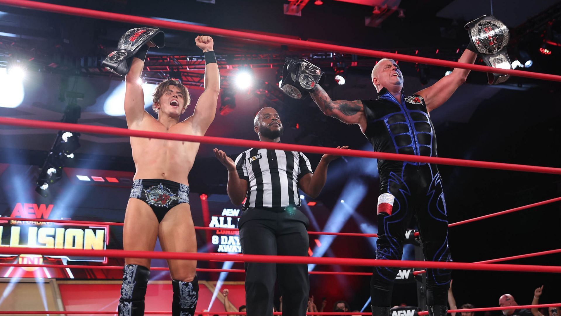 Dustin Rhodes and Sammy Guevara are the ROH Tag Team Champions [Photo: AEW Official Website]