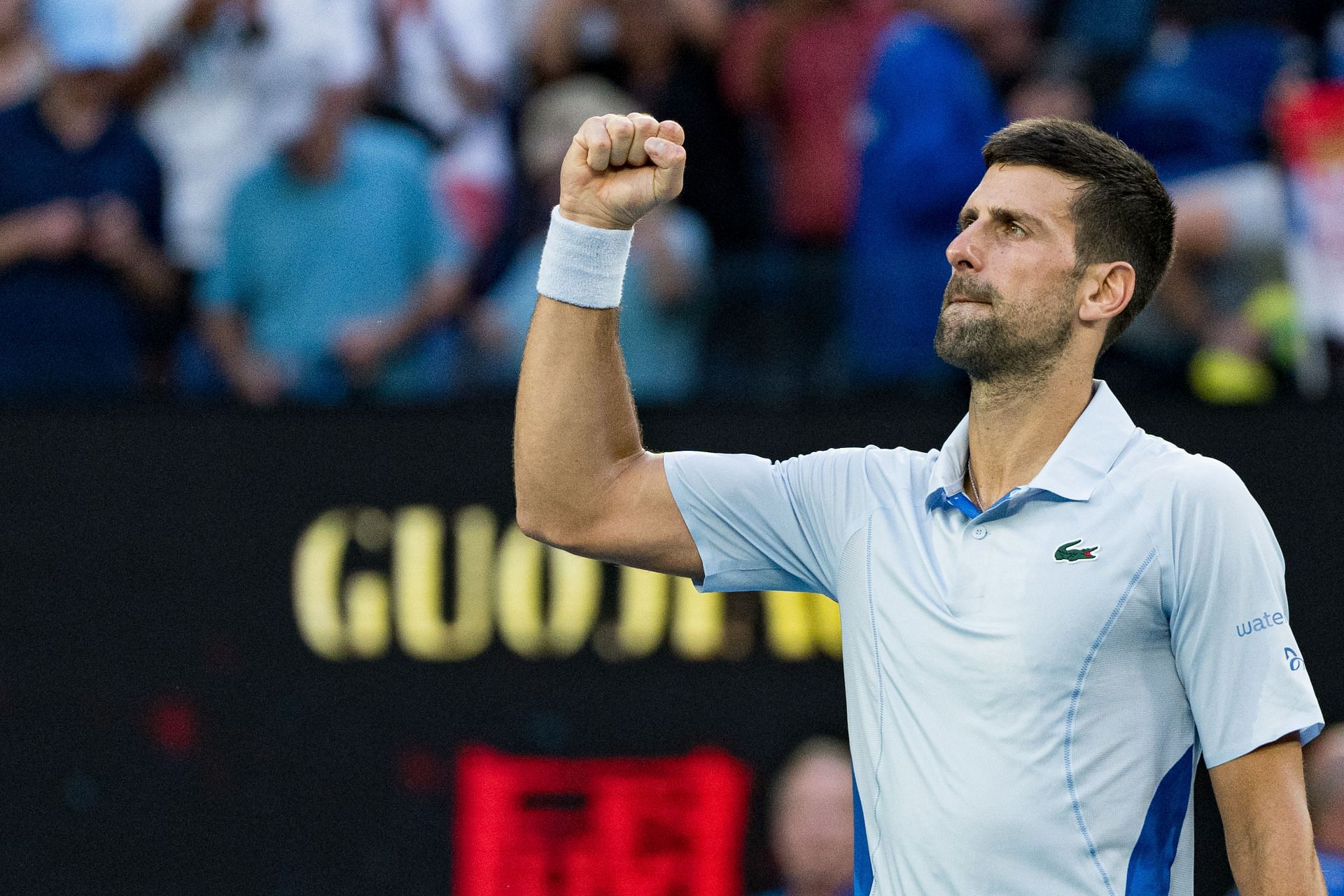 Novak Djokovic at the Australian Open 2024. (Photo: Getty)