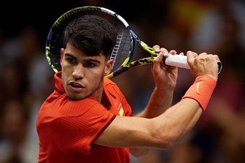 Carlos Alcaraz at the 2024 Davis Cup Finals (Image: Getty)