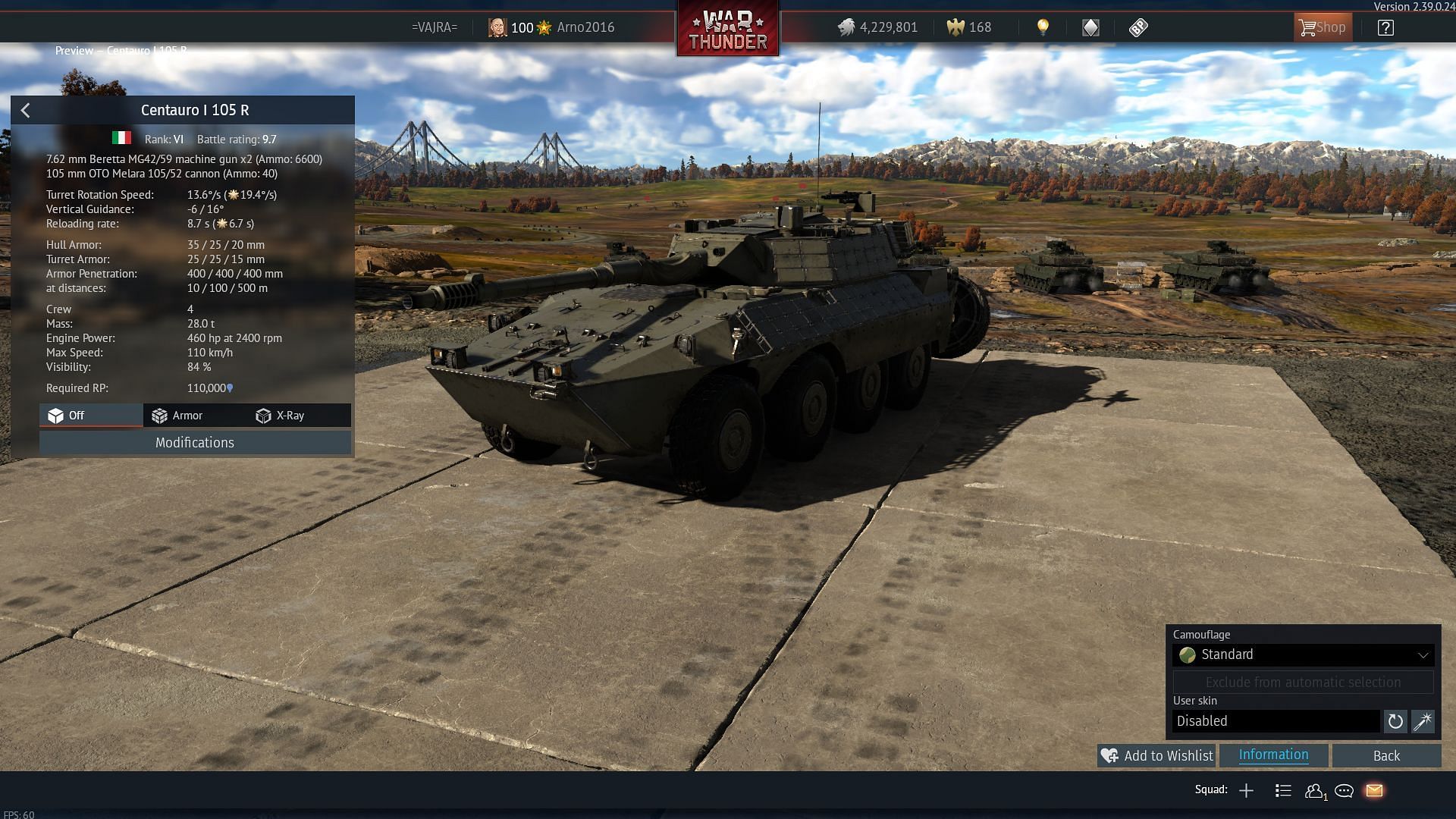 This variant of the Centauro is one of the best light tanks at its BR (Image via Gaijin Entertainment)