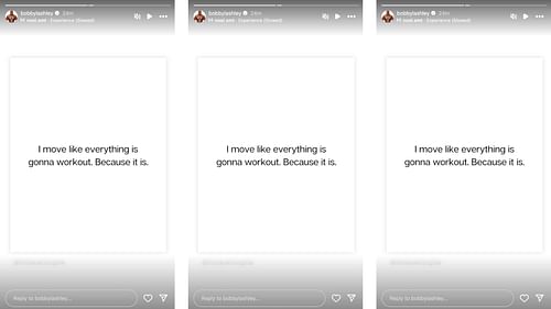 Lashley shares interesting message ahead of SmackDown [Photo credits: Screenshot of Lashley's Instagram story]