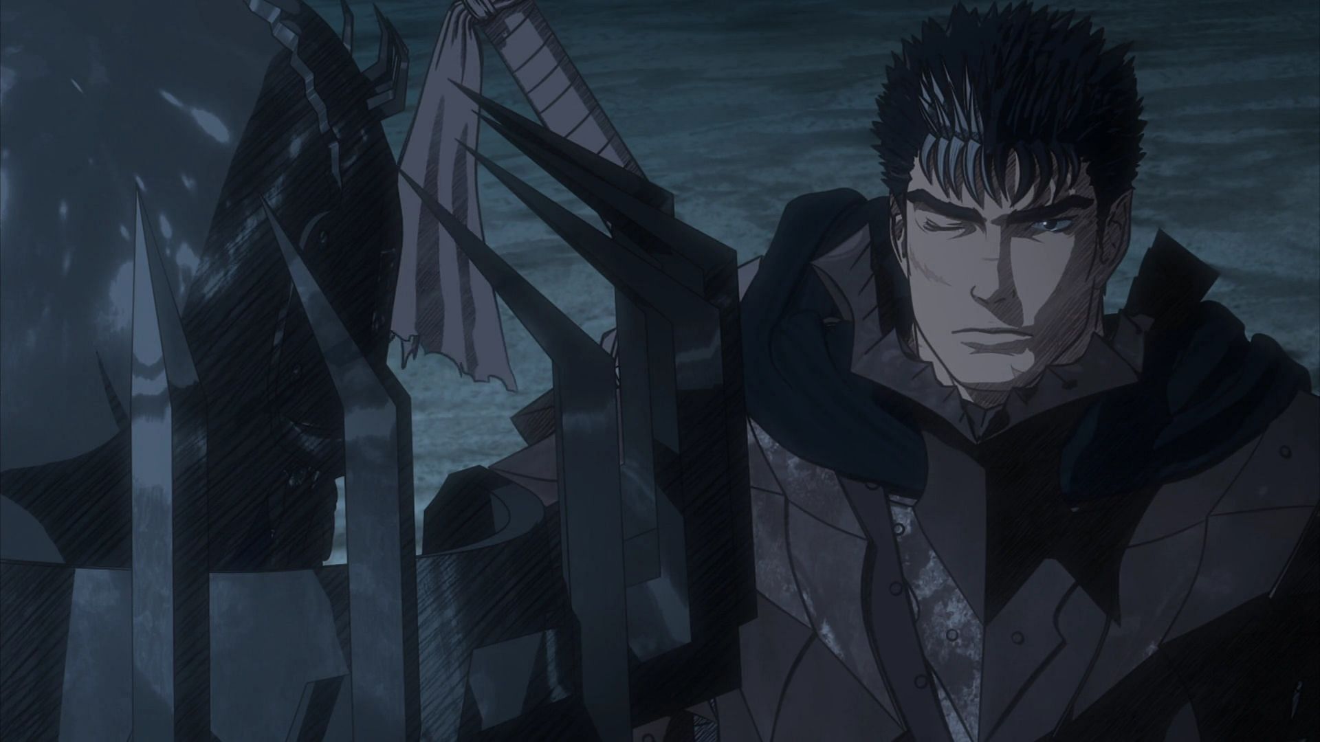 Guts as seen in Berserk 2016 anime (Image via Millipensee, Gemba)