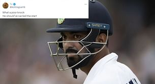 "What a poor knock" - Fans troll KL Rahul for scoring 37 runs off 111 balls in Duleep Trophy